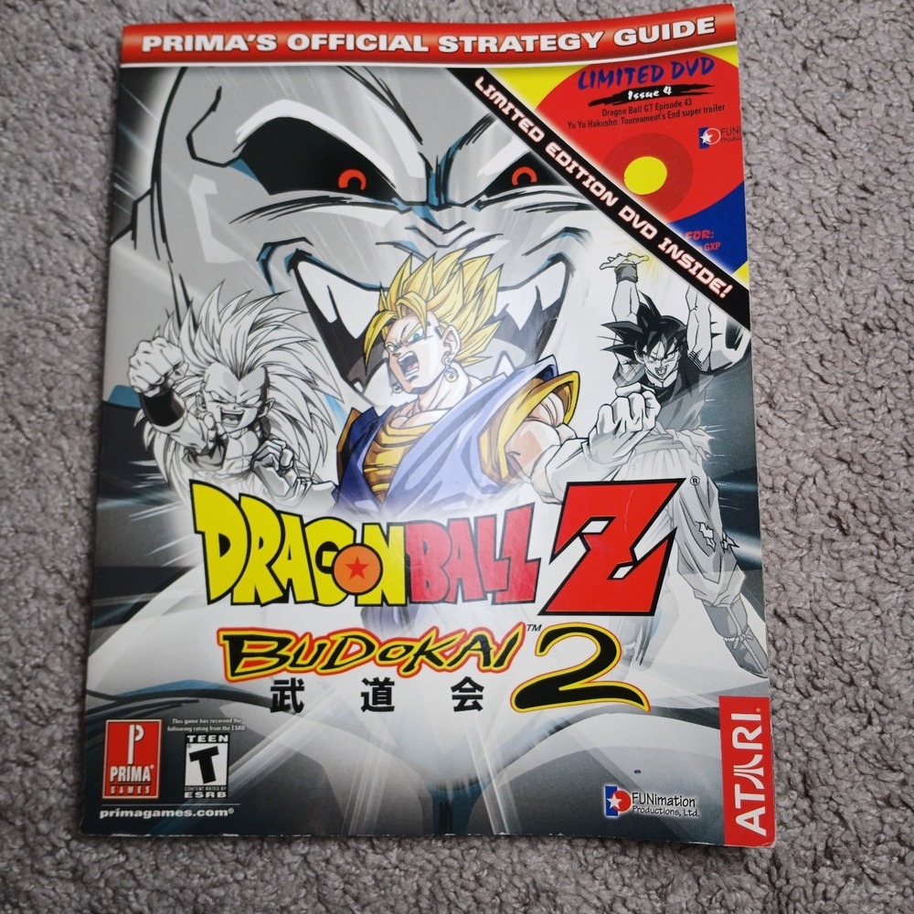 Dragon ball Z Budokai 2: Prima's Official Game‎ Strategy Guide No DVD -TA